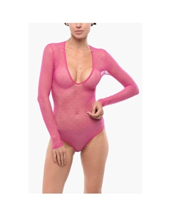 Боди с длинными рукавами и монограммным кружевом, Multicolor Dsquared2