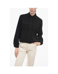 STAG OVER Рубашка с бахромой, Black Woolrich