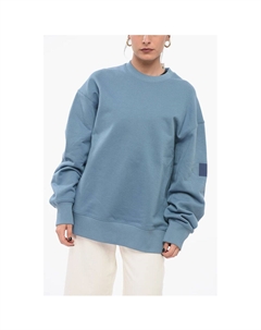 Однотонная толстовка из начесаного хлопка с круглым вырезом, Light Blue Y-3