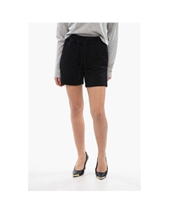 Шорты из начесаного хлопка с вышитым логотипом, Black Woolrich