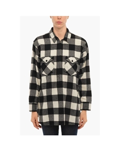 АРХИВ Рубашка-поповер в клетку Buffalo с двойной грудью, Black and White Woolrich