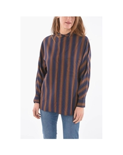 Рубашка SCULLY с воротником-стойкой в полоску и неровной структурой, Bicolor Woolrich