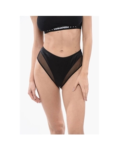 Шелковая комбинация с прозрачной отделкой, Black Dolce&gabbana