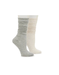 Женские ребристые носки-следки - 2 пары, Grey/Cream Steve madden