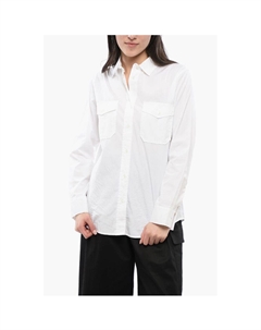 Белая хлопковая рубашка, White Woolrich