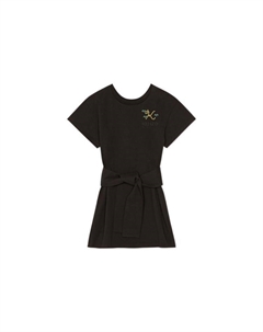 Платье с короткими рукавами женское черное Kenzo