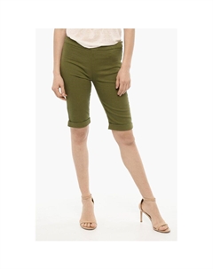 Шорты с манжетами и золотистой застежкой, Green Woolrich