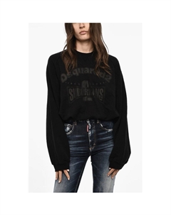 Хлопковая толстовка с круглым вырезом и шнурком, Black Dsquared2