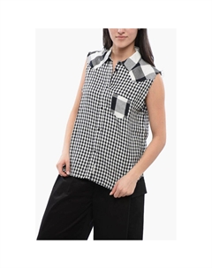 Черно-белая льняная рубашка, Black and White Woolrich