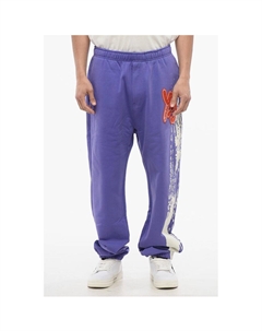 Спортивные брюки из начесаного хлопка с нашивкой-логотипом, Purple Y-3