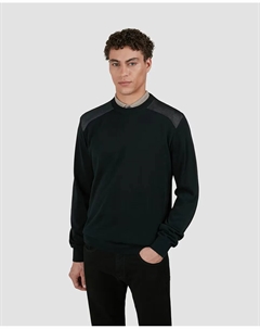 Мужской свитер с вырезом и вырезом, чёрный Paul & shark