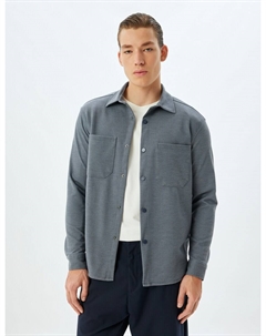 Рубашка обычного кроя на пуговицах, темно-синий Koton