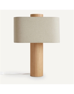 Настольная лампа из дуба и льна Dryade бежевый Am.pm.