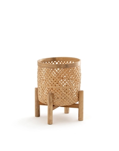 Кашпо из бамбука на подставке 26 см Bambu бежевый La redoute interieurs