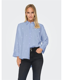 Блузка с принтом синий Only