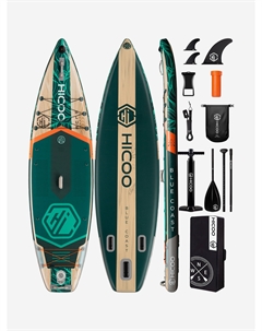 Надувной двухслойный SUP-борд BLUE COAST GREEN STD, 11'x34"x6" 335*84*15 см, сапборд, Зеленый Hicoo