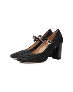 Текстильные туфли Mary Ribbon 85 Gianvito rossi