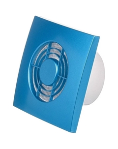 Вентилятор осевой Зефир с обратным клапаном с антимоскитной сеткой 157х157 мм d100 мм синий Event