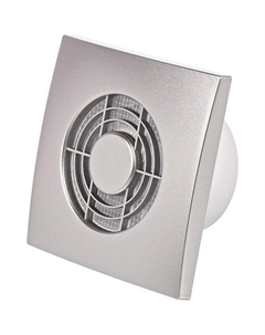 Вентилятор осевой Зефир с обратным клапаном с антимоскитной сеткой 157х157 мм d100 мм хром Event