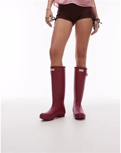 Высокие резиновые сапоги Original бордового цвета Hunter