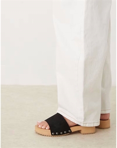 Любимые замшевые мюли черного цвета Asos design