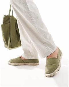 Эспадрильи цвета хаки Asos design