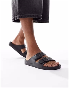 - Сандалии с ремешками черного цвета Jack & jones