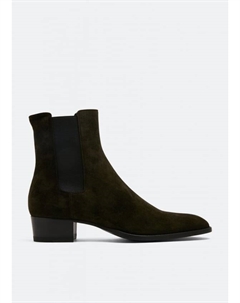 Ботинки Wyatt Chelsea boots, зеленый Saint laurent