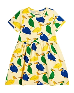 Платье из смесового хлопка с принтом, желтый Mini rodini