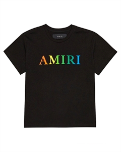 Хлопковая футболка с логотипом, черный Amiri