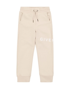 Спортивные брюки из смесового хлопка с логотипом Kids, белый Givenchy