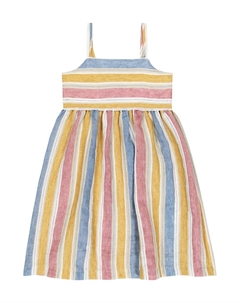 Полосатое платье из смесового льна, разноцветный Il gufo