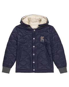 Нейлоновая куртка с капюшоном, синий Brunello cucinelli