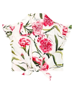 Хлопковый топ с цветочным принтом Dolce&Gabbana, разноцветный Dolce&gabbana