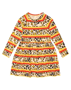 Полосатое платье из джерси с леопардовым принтом, разноцветный Mini rodini