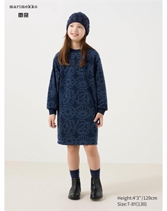 Платье из флиса, цвет 69 синий Uniqlo