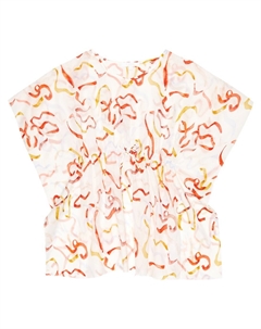 Хлопковое платье с кулиской, разноцветный Chloe