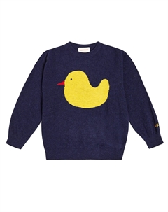 Свитер интарсия из смесовой шерсти, синий Bobo choses