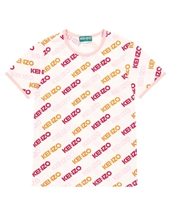 Футболка из хлопкового джерси с логотипом, белый Kenzo