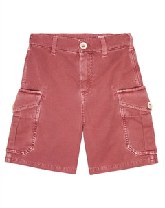 Хлопковые шорты-бермуды, красный Brunello cucinelli