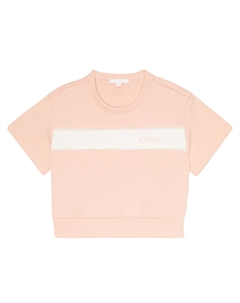 Хлопковая толстовка с вышитым логотипом, розовый Chloe