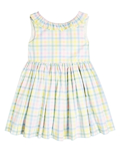 Клетчатое платье Allison из хлопка, разноцветный Bonpoint