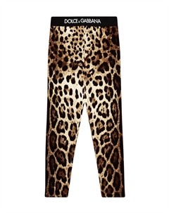 Леггинсы из смесового хлопкового джерси с принтом Dolce&Gabbana, разноцветный Dolce&gabbana