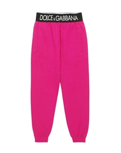 Спортивные брюки из хлопкового джерси с логотипом Dolce&Gabbana, розовый Dolce&gabbana