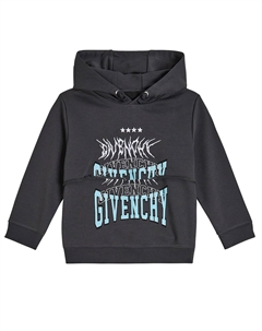 Худи из смесового хлопка с принтом Kids, серый Givenchy