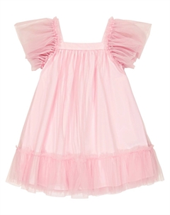 Многослойное мини-платье, розовый Il gufo