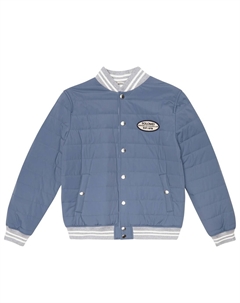 Стеганый бомбер, синий Brunello cucinelli