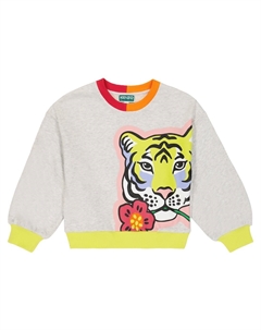 Толстовка из хлопкового флиса с принтом, серый Kenzo