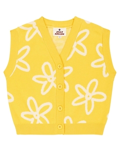 Свитер из хлопка с цветочным принтом, желтый Jelly mallow