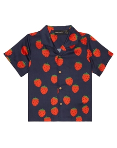 Рубашка клубничного твила, разноцветный Mini rodini